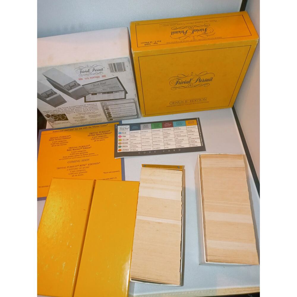 TRIVIAL PURSUIT Genus II Edition Subsidiary Card set For use w/Master Game - Picture 8 of 8